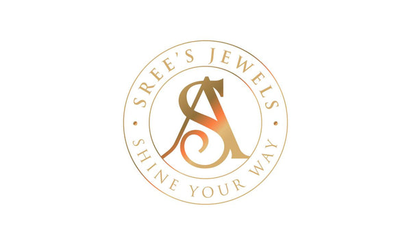 Logo of Sree's Jewels with a gold color scheme on a white background