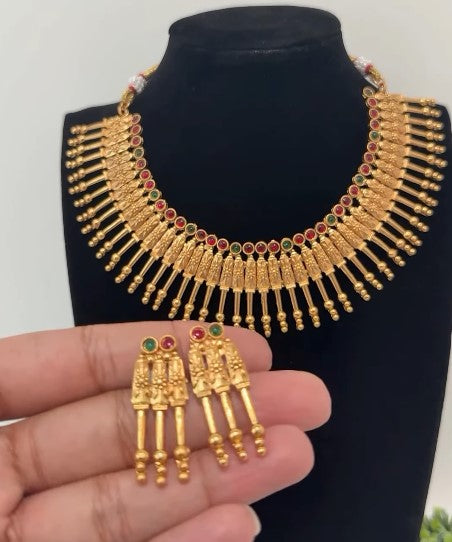 Mullamuttu Mala Necklace Set